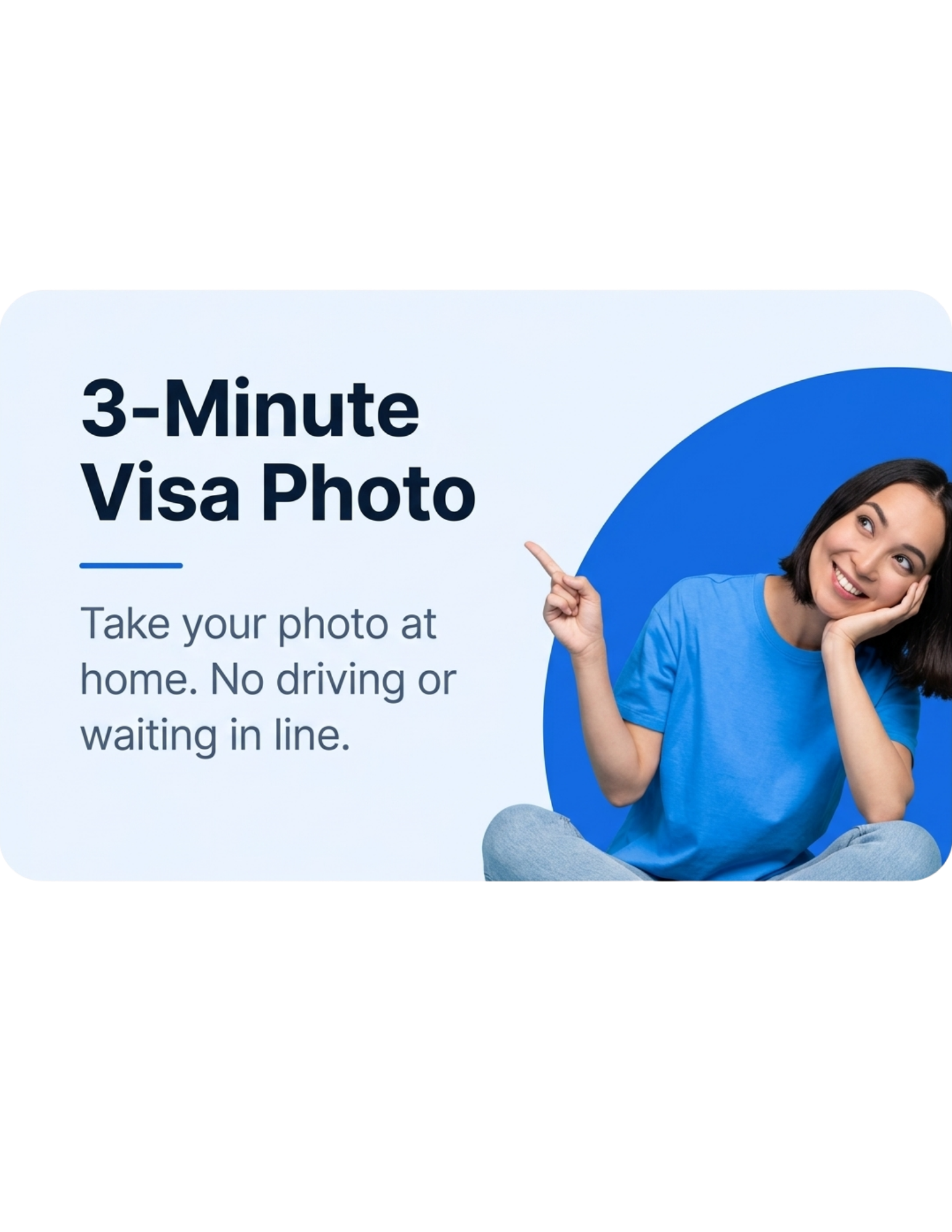 Three-minute visa photo service